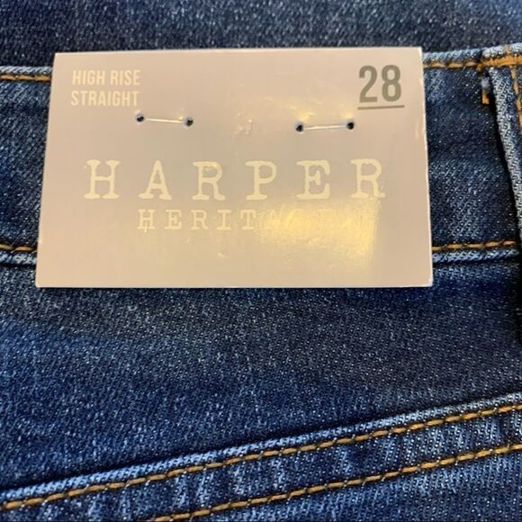 Harper Heritage High Rise Straight Leg Crop Jeans - Picture 7 of 11